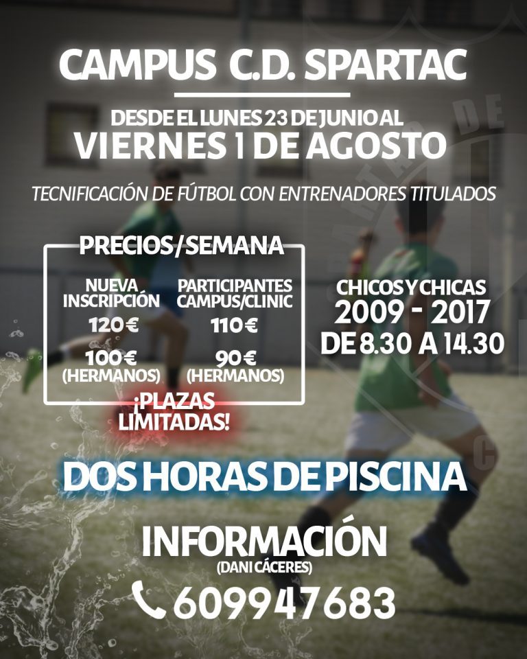 Ya está disponible la ficha de inscripción de nuestro campus de verano.