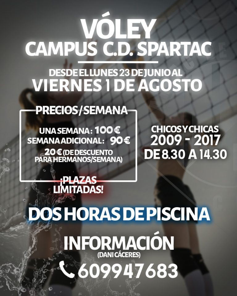 CD Spartac lanza su 1er Campus de Verano de Voleibol.